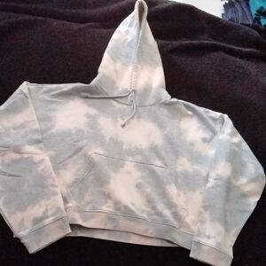 TNA Gray and White Hoodie